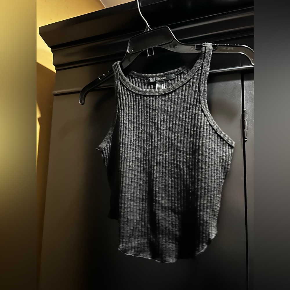 Black rigged tank/crop top